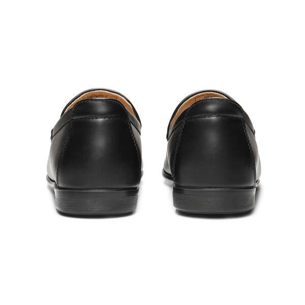 Men's Classic Metallic Horsebit Loafers - BLACK - 5